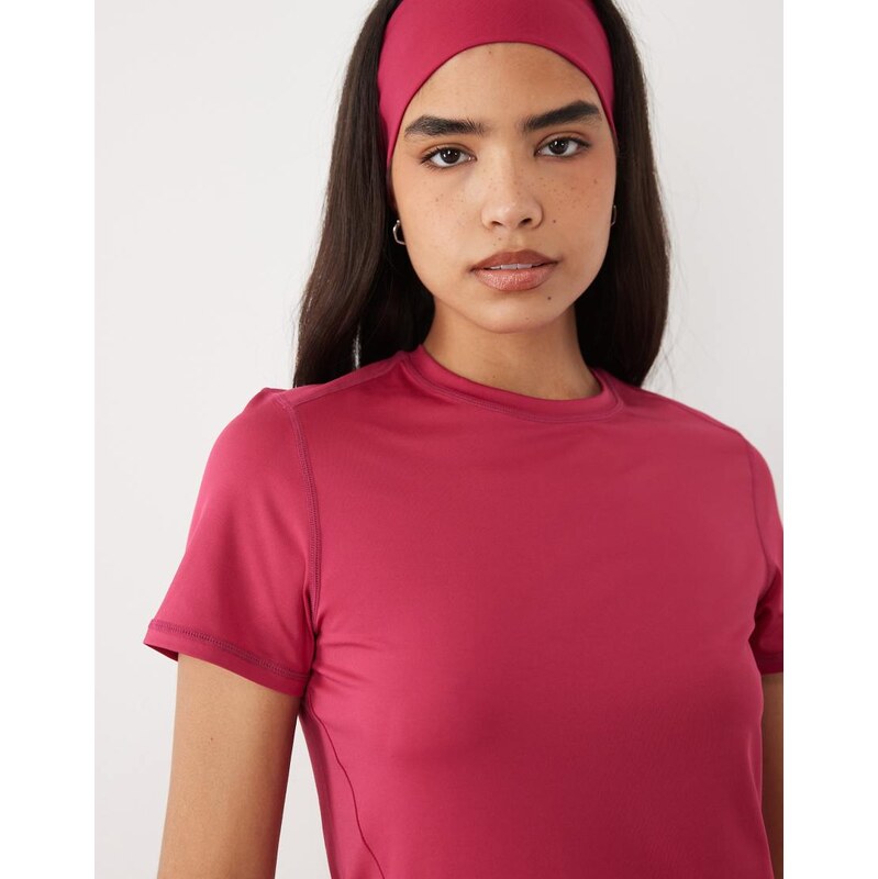 4505 Icon active quick dry performance t-shirt in pomegranate