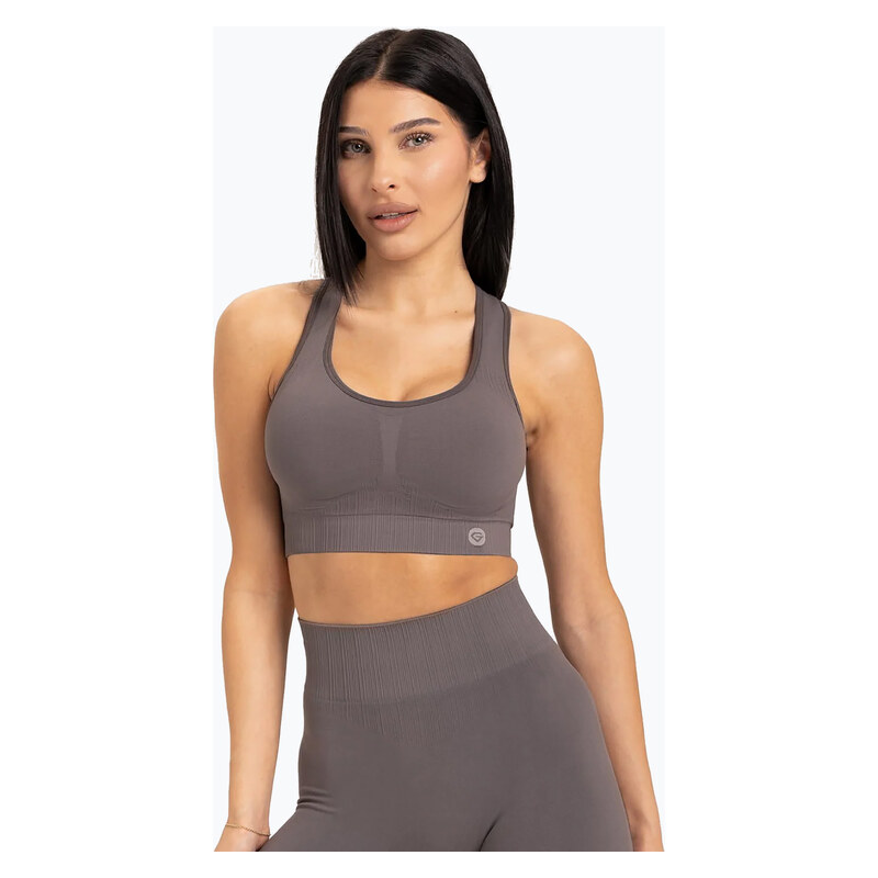 Fitness podprsenka Gym Glamour push up šedá 402
