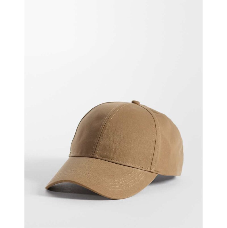 ASOS DESIGN baseball cap in camel-Brown