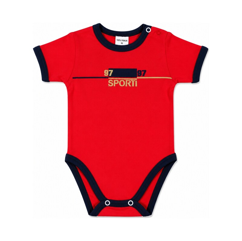 Kojenecké body červeno modré sport