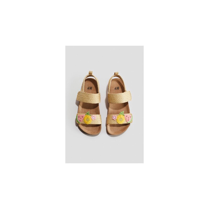 H&M - Sandály - Béžová/Ovoce