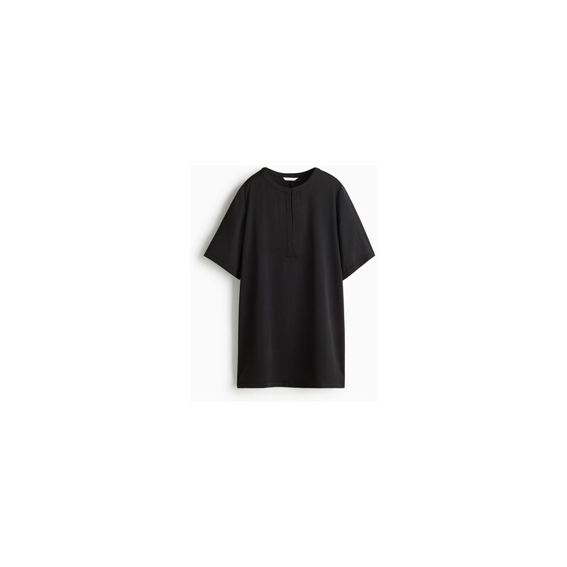 H&M - Keprové šaty shift dress - Černá