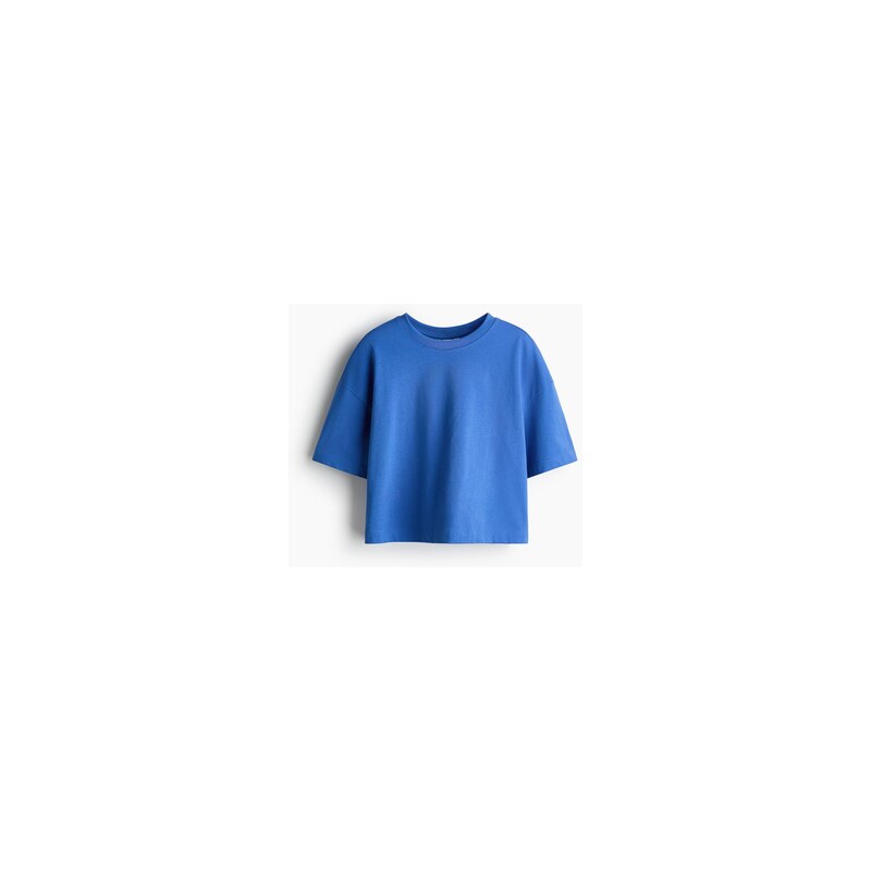 H&M - Tričko boxy - Jasně Modrá
