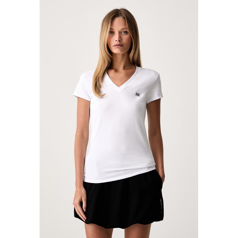 Armani Exchange basic tričko dámské bavlněné s elastanem