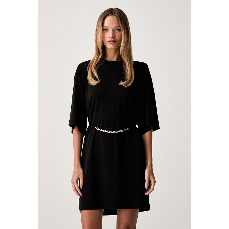 Pinko šaty oversize s acetátem
