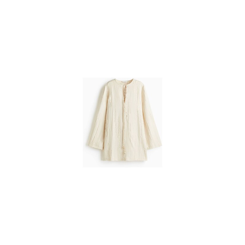 H&M - Jacquard-weave dress - Světle Béžová