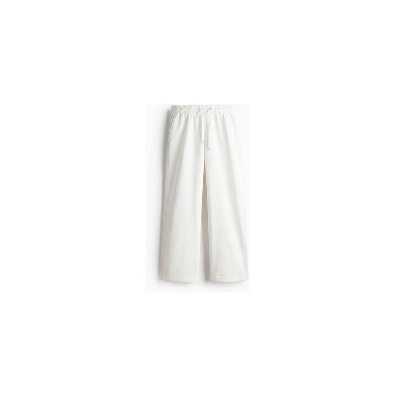 H&M - Teplákové kalhoty Loose Fit - Bílá
