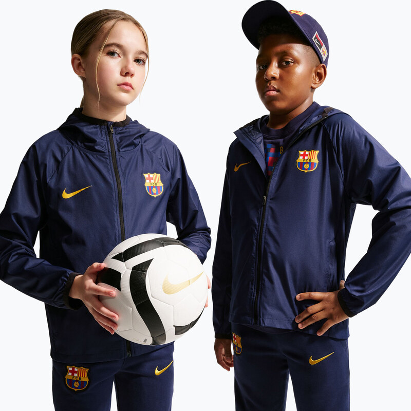 Dětská fotbalová bunda Nike FC Barcelona Academy Pro blackened
