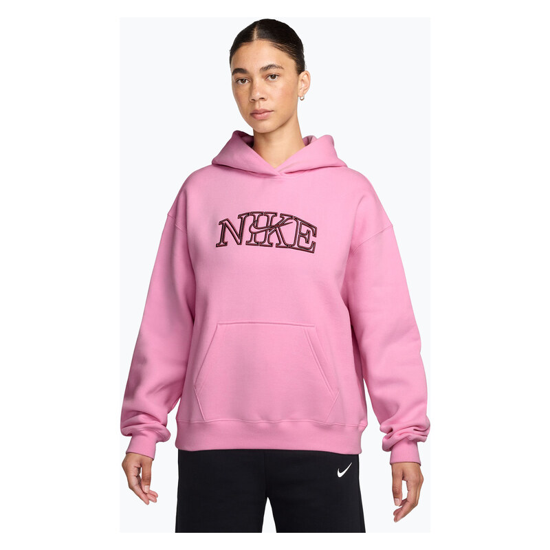 Dámská mikina Nike Studio Fleece pink rise/pink smoke