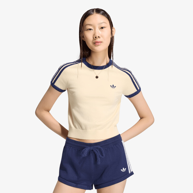 adidas Originals Tričko adidas Knitted T-shirt Warm Vanilla/