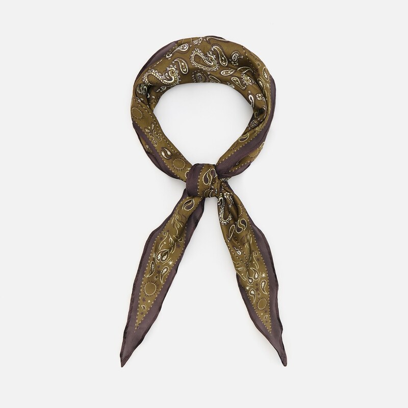 Reserved - LADIES` SCARF - světle olivová