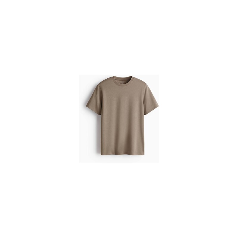H&M - Tričko Cooling Regular Fit - Tmavě Béžová