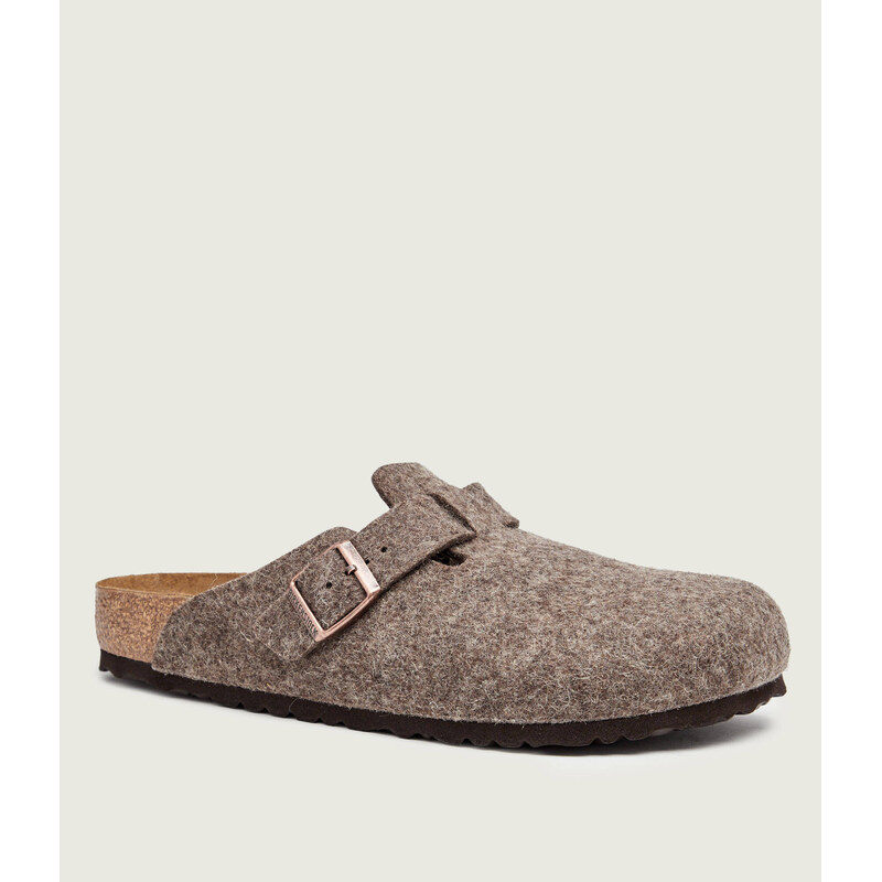 Birkenstock Pantofle typu mules Boston s přídavkem kůže |