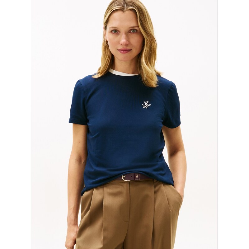 Tommy Hilfiger dámské tmavě modré tričko