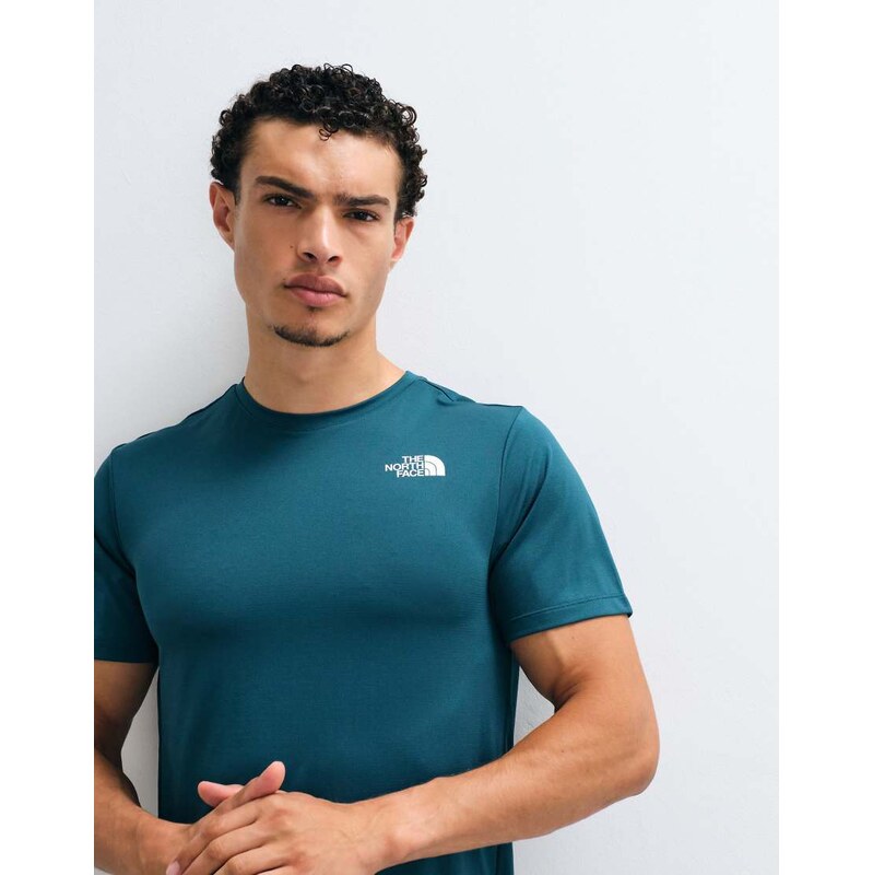 The North Face Training 24/7 logo t-shirt in green-Blue