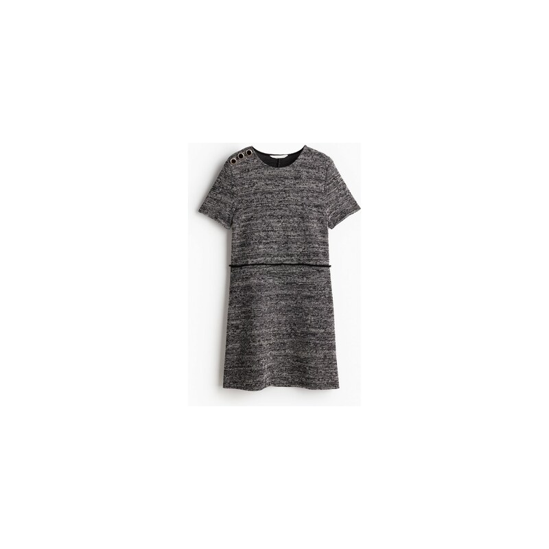 H&M - Mini šatys knoflíky - Černý Melír