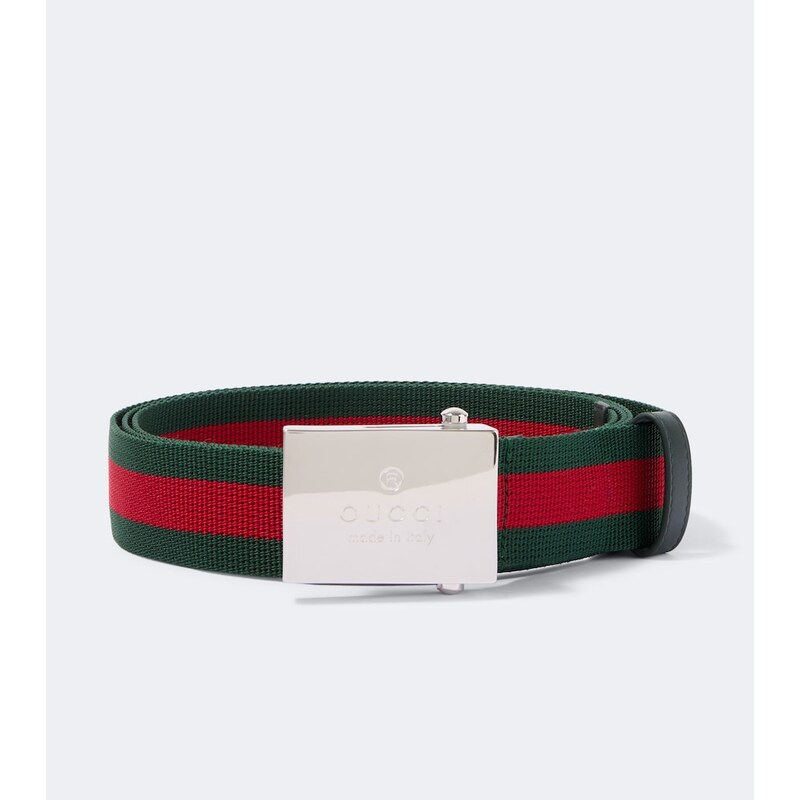 Gucci Web Stripe canvas belt