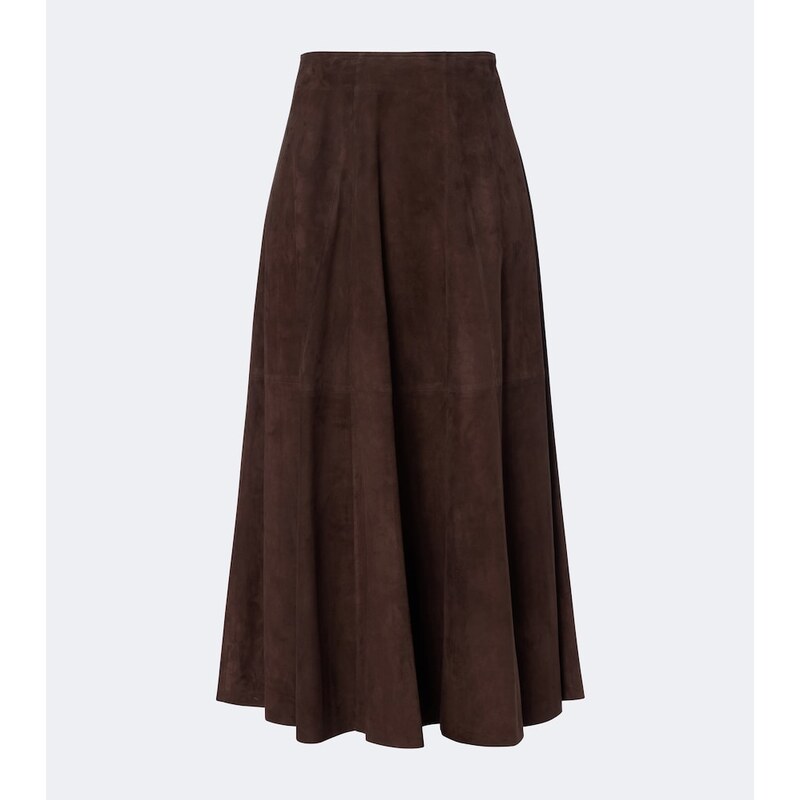 Arma Eleni suede midi skirt