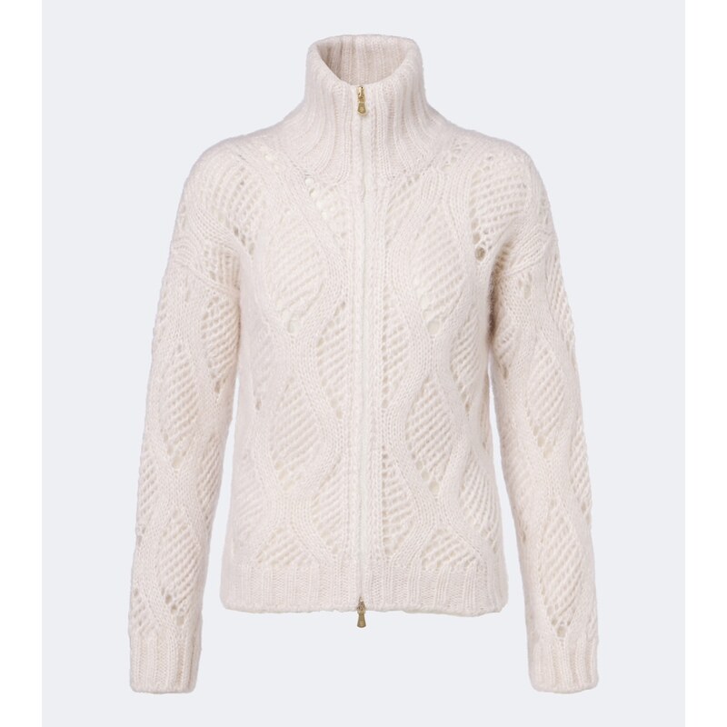 Eleventy Mohair and silk zip-up cardigan