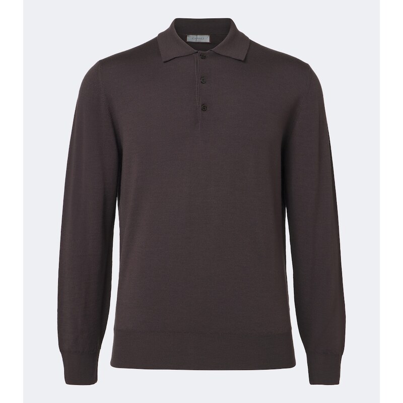 Canali Virgin wool polo sweater
