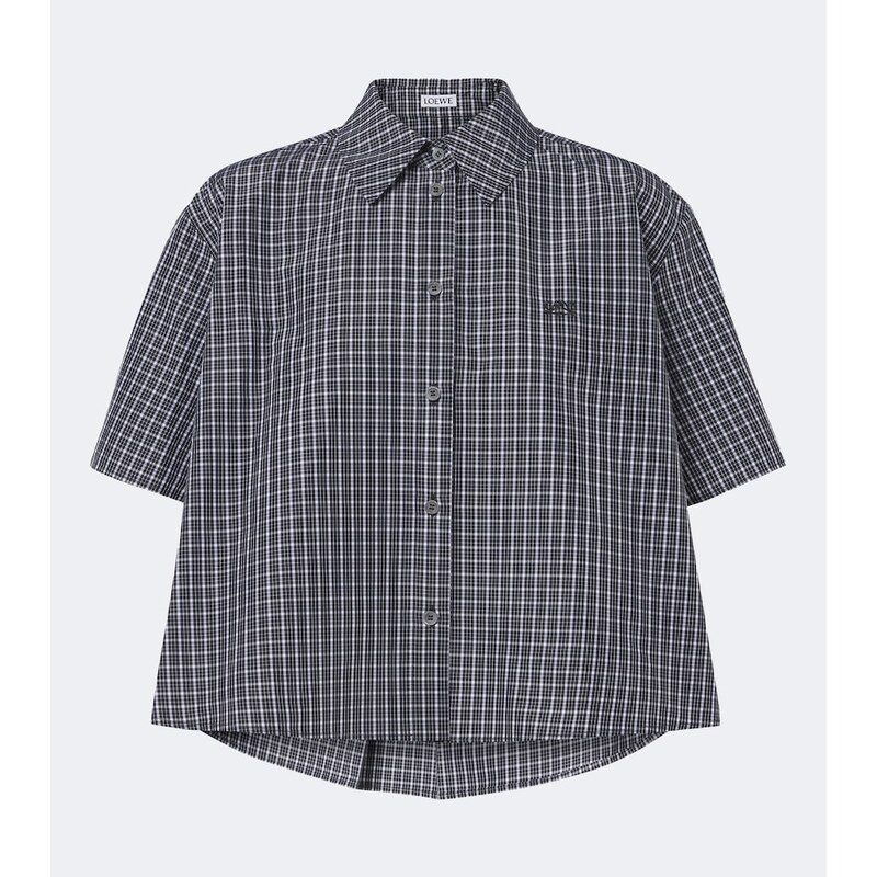 Loewe Checked cotton-blend shirt