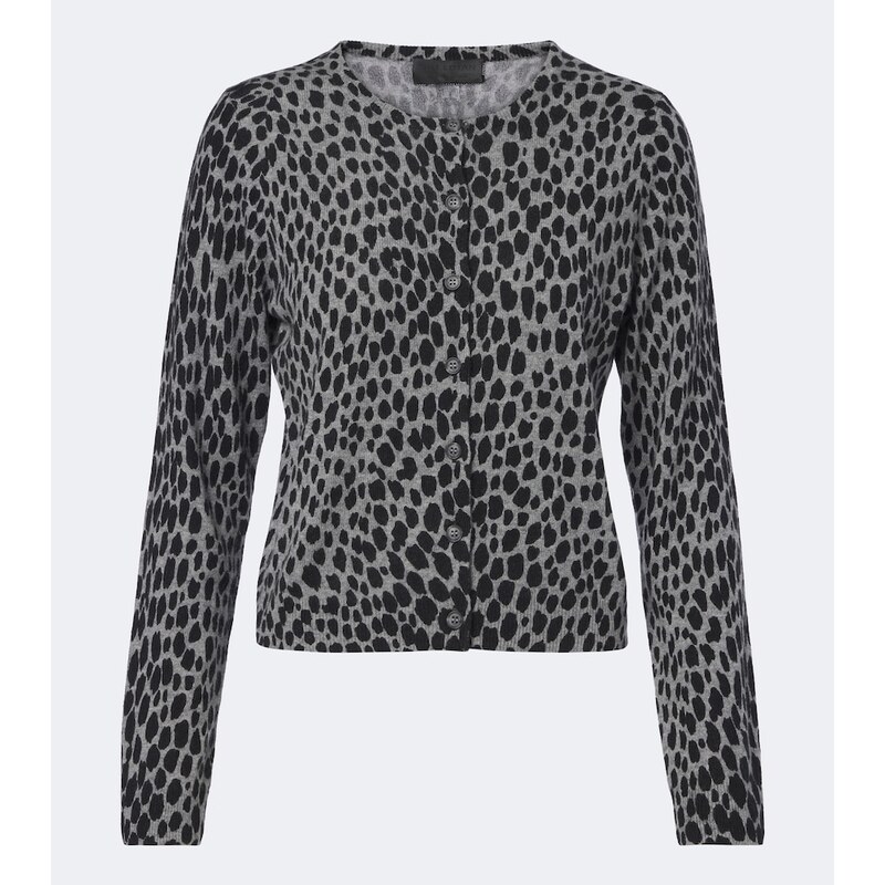 Nili Lotan Keelah leopard-print cashmere cardigan