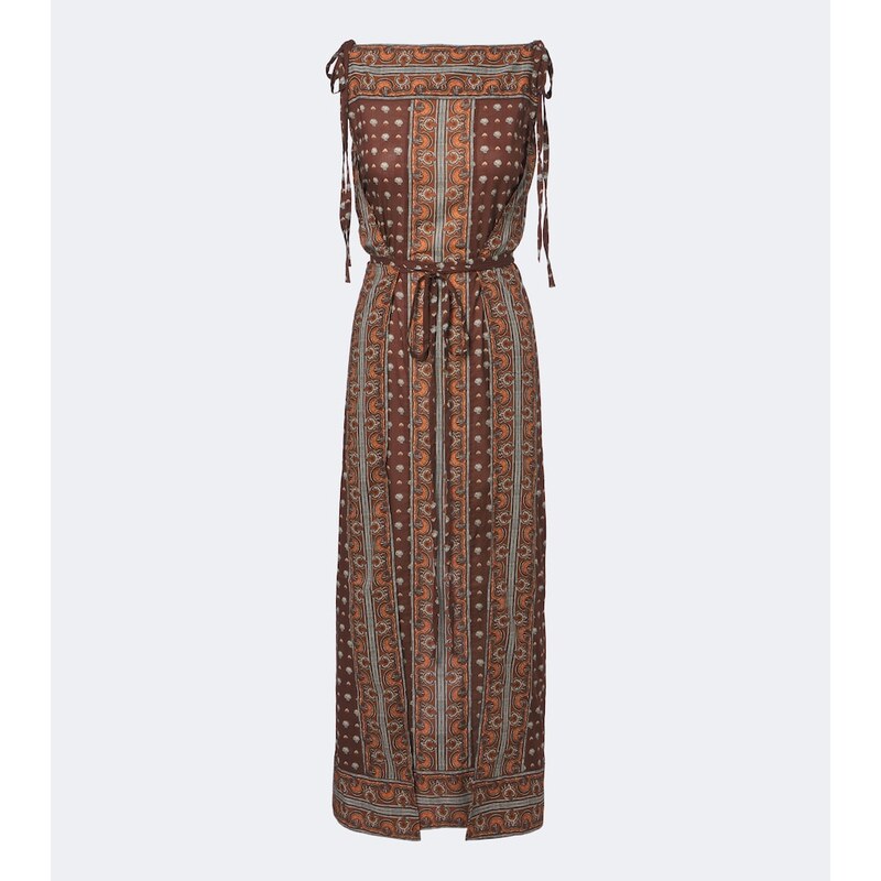 Doen DÃ´en Amarante printed cotton voile midi dress