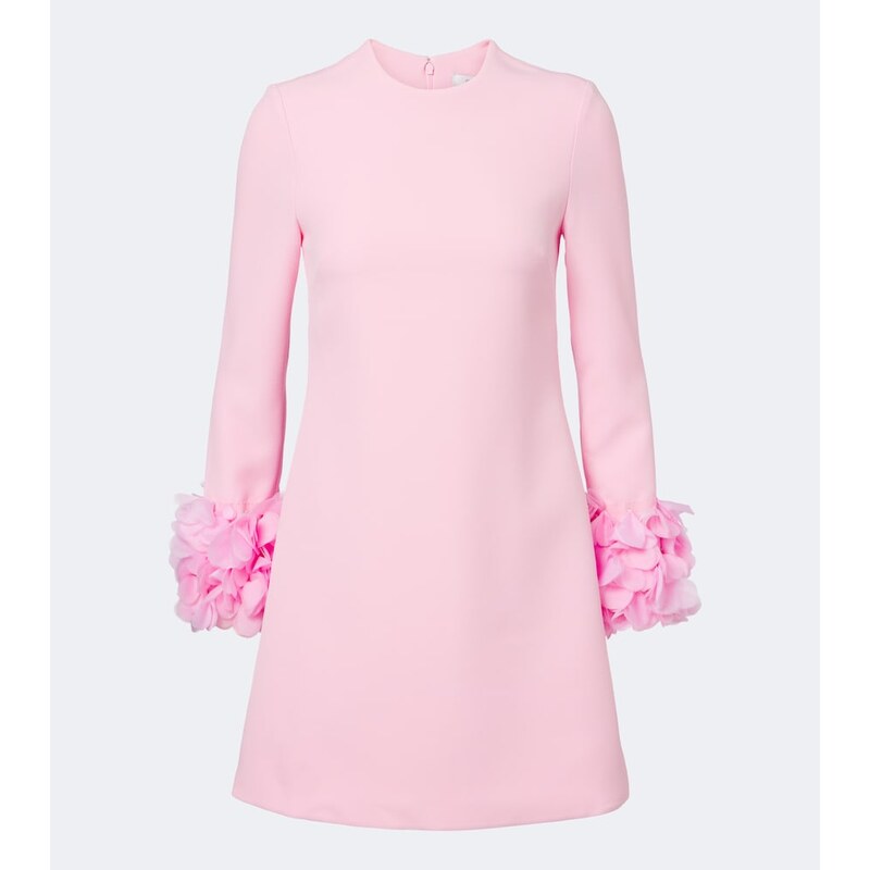 Safiyaa Reffie floral-appliquÃ crÃªpe minidress