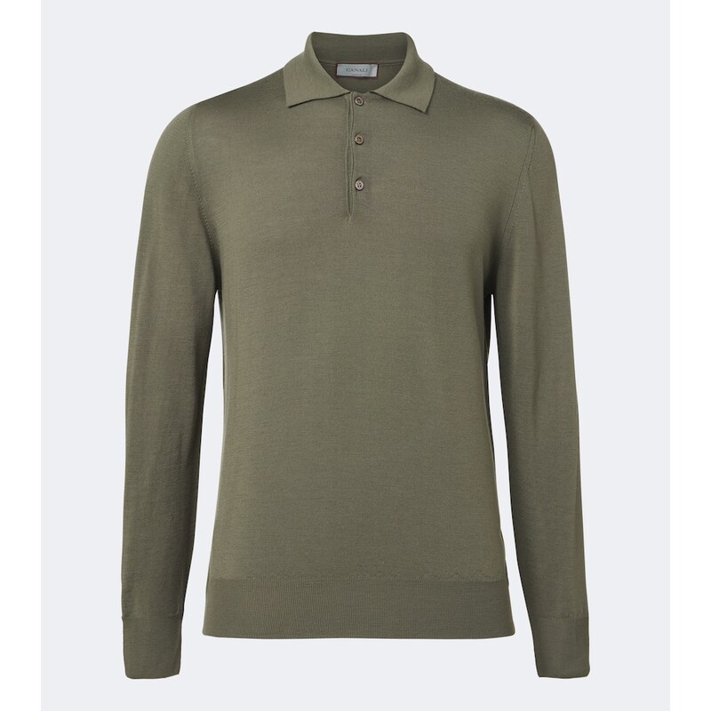 Canali Virgin wool polo sweater