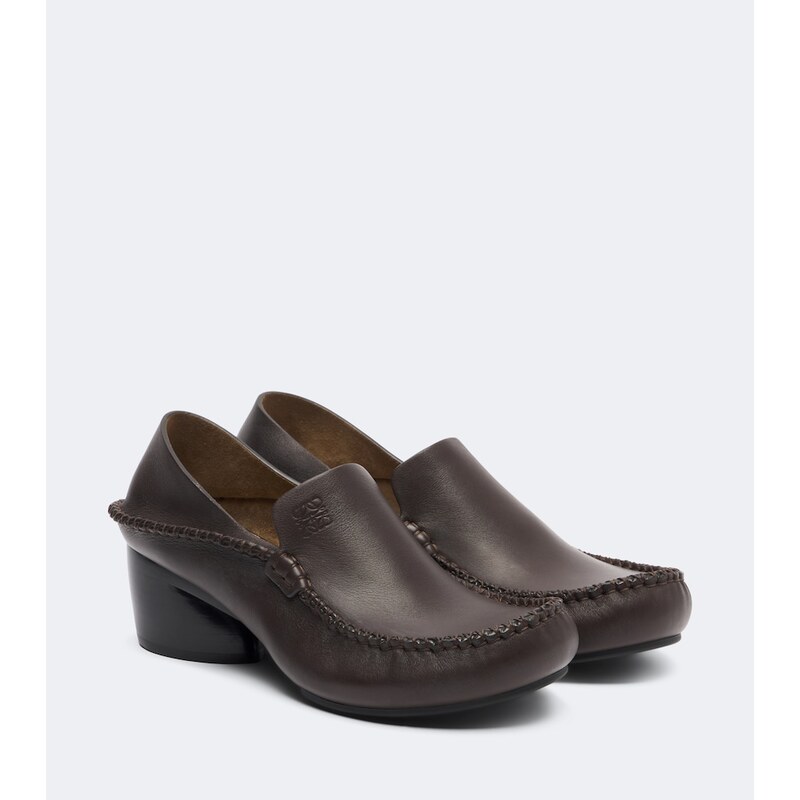 Loewe Oval leather loafer pumps