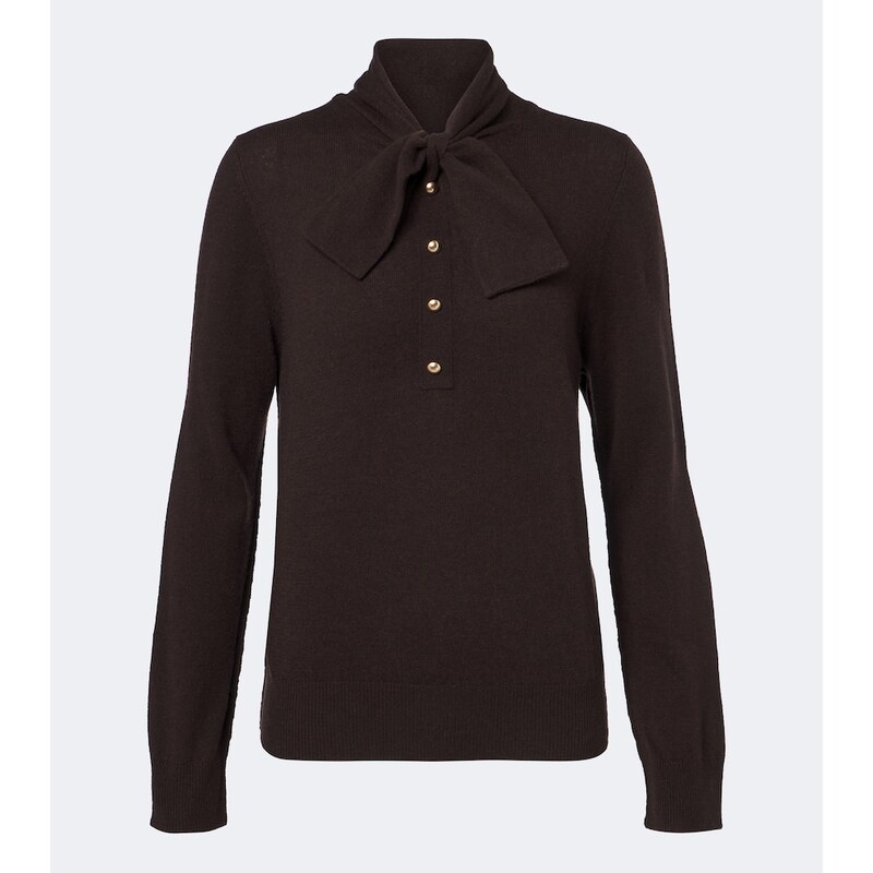 Jardin des Orangers Tie-neck wool and cashmere sweater