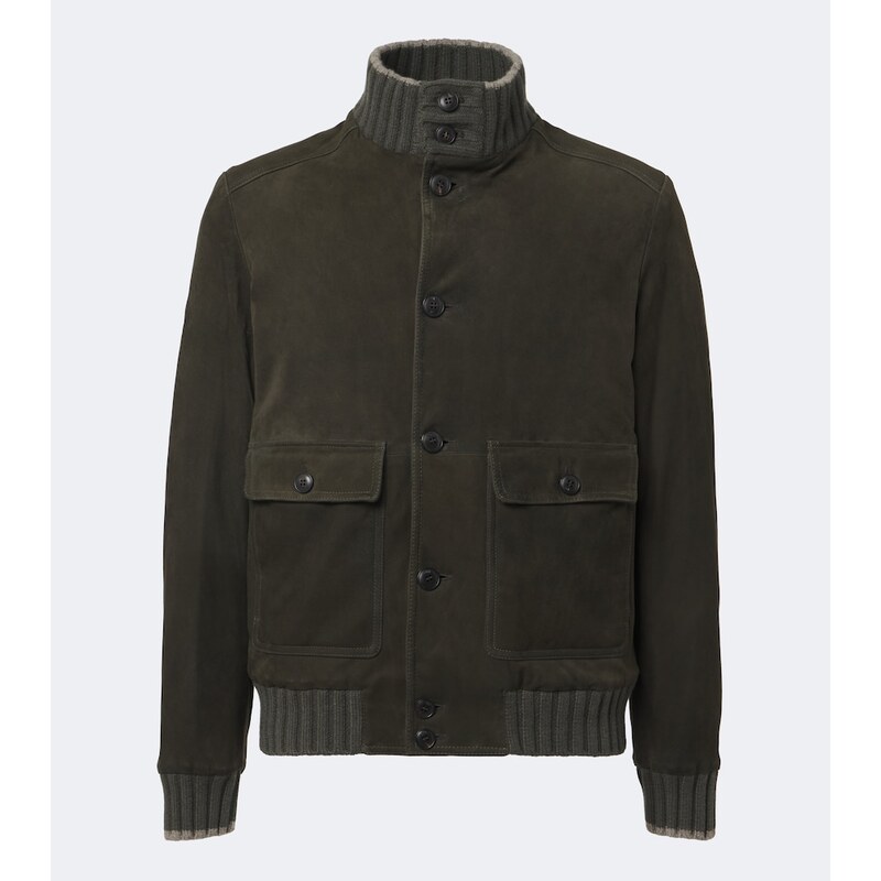 Pánská kožená bunda z kachničky s cashmere obložením