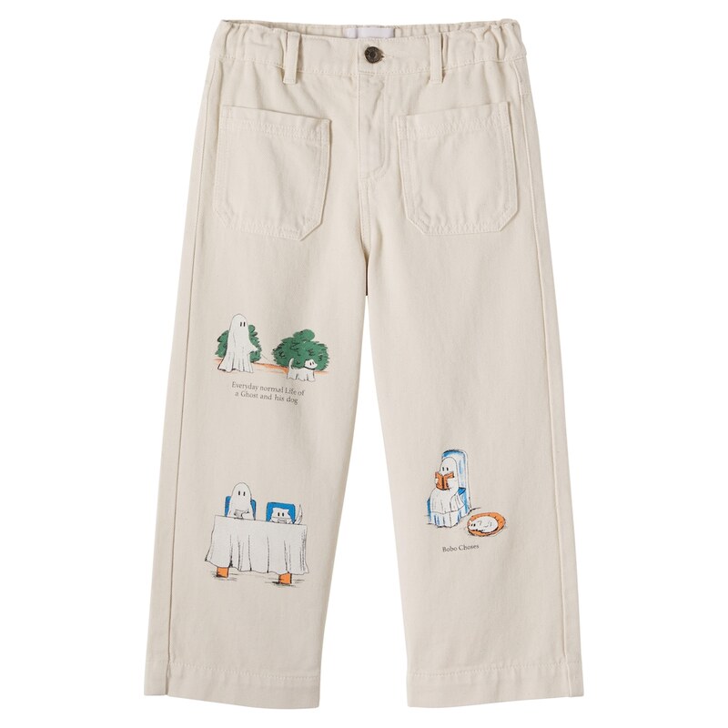 Bobo Choses Patch-appliquÃ cotton twill pants