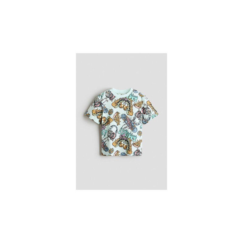 H&M - Tričkos potiskem - Tyrkysová/Garfield