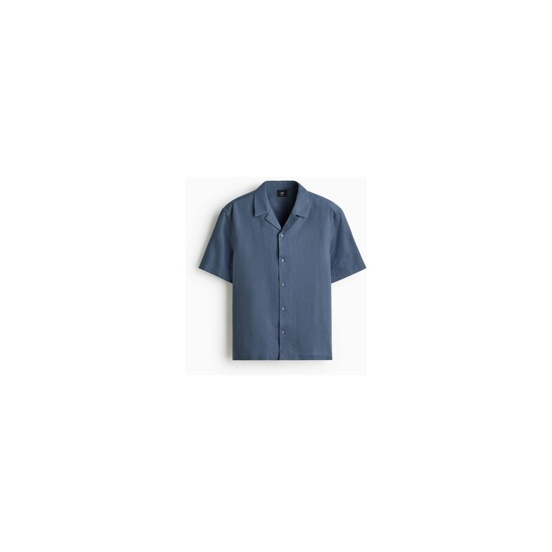 H&M - Košile typu resort z lněné směsi Relaxed Fit - Tlumená