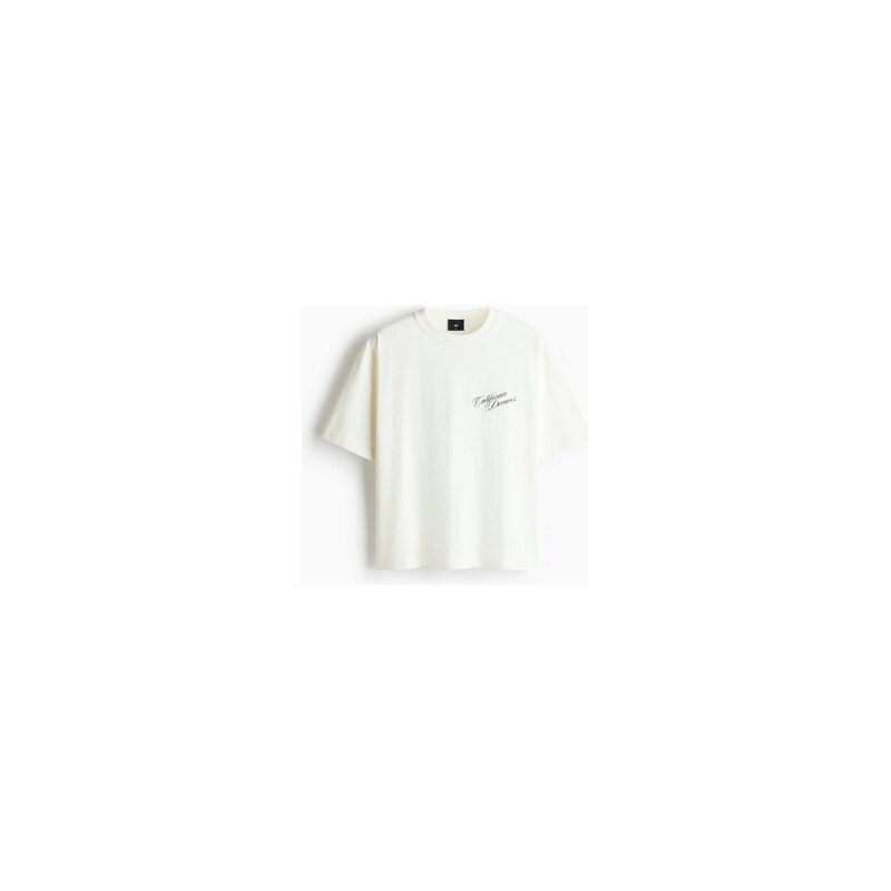 H&M - Tričkos potiskem Loose Fit - Bílá/California Dreams