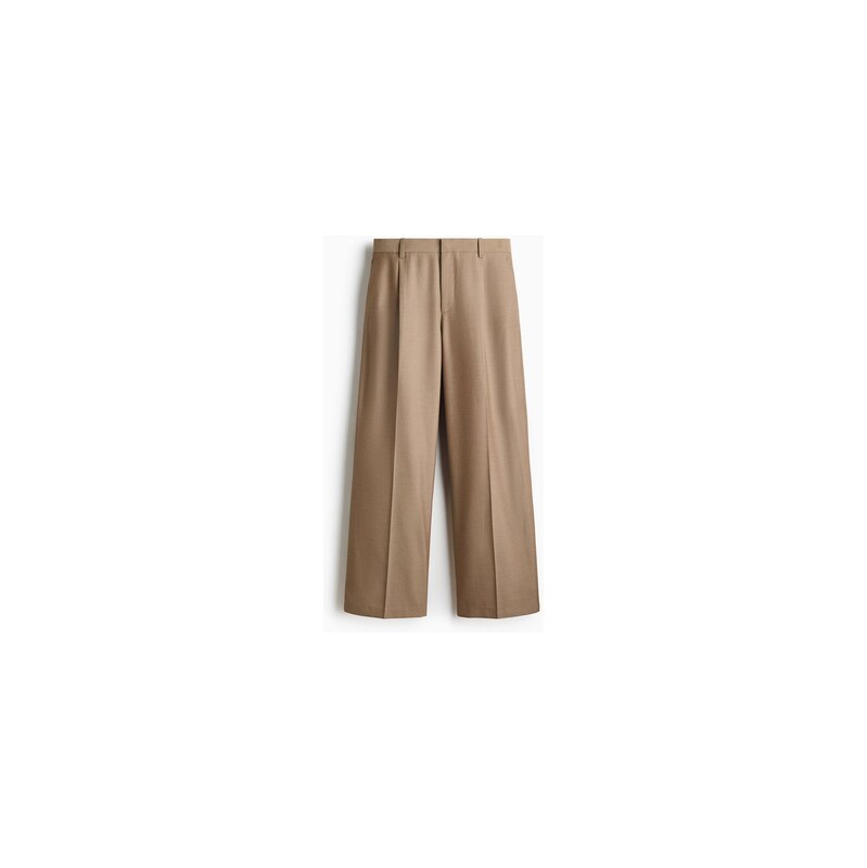 H&M - Elegantní kalhoty Loose Fit - Béžová