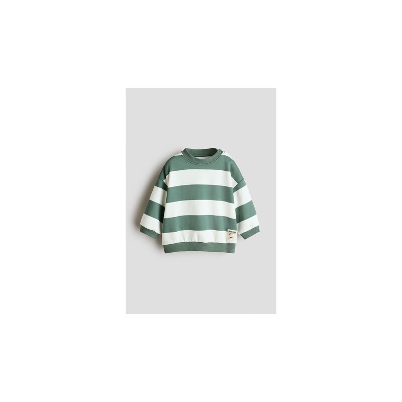 H&M - Mikinas potiskem - Zelená/Bílá
