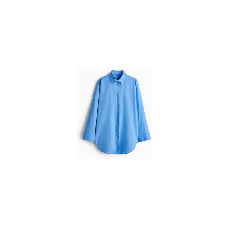 H&M - Oversized košile resort - Modrá