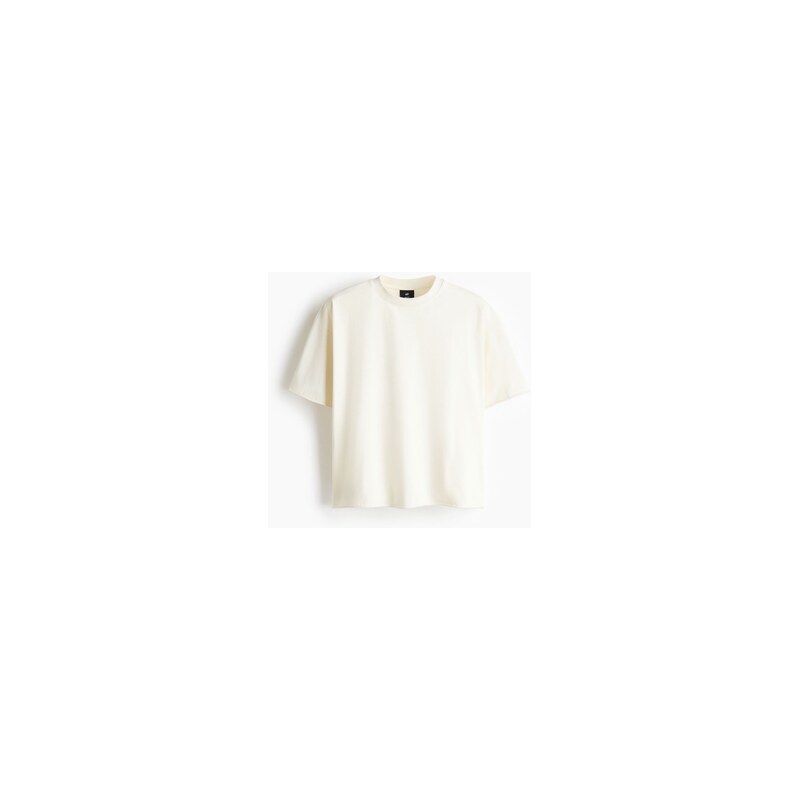 H&M - Tričko Boxy Oversized Fit - Cream
