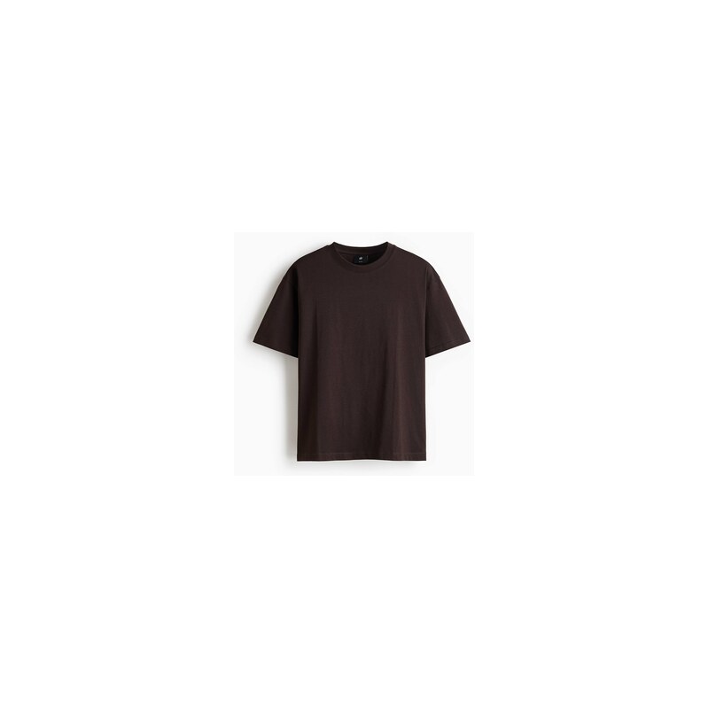 H&M - Tričko Relaxed Fit - Hnědá