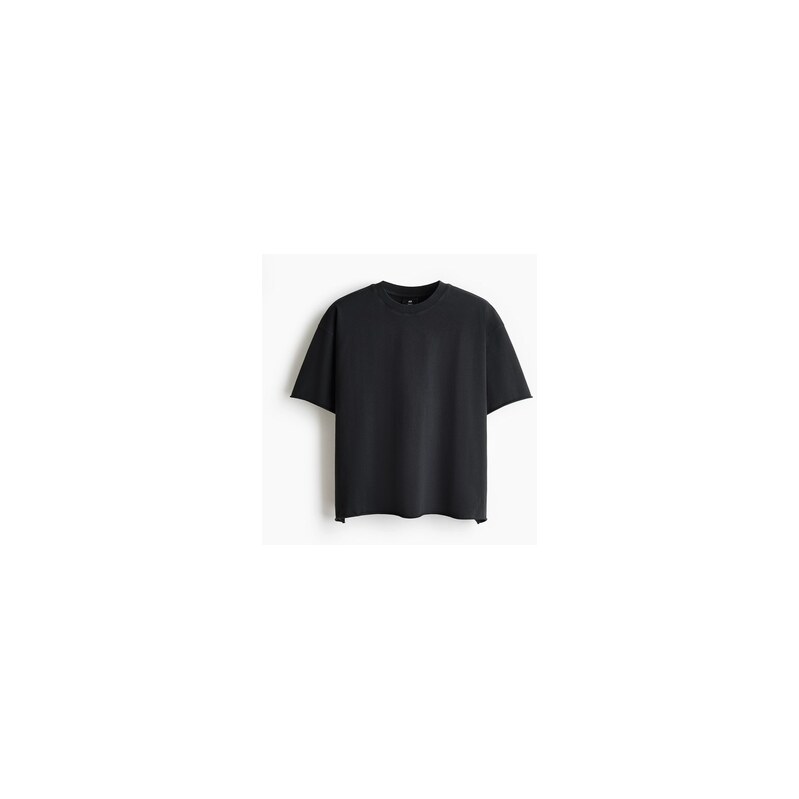 H&M - Tričko Boxy Oversized Fit - Black