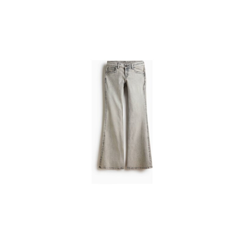 H&M - Flared Low Waist Jeans - Šedá