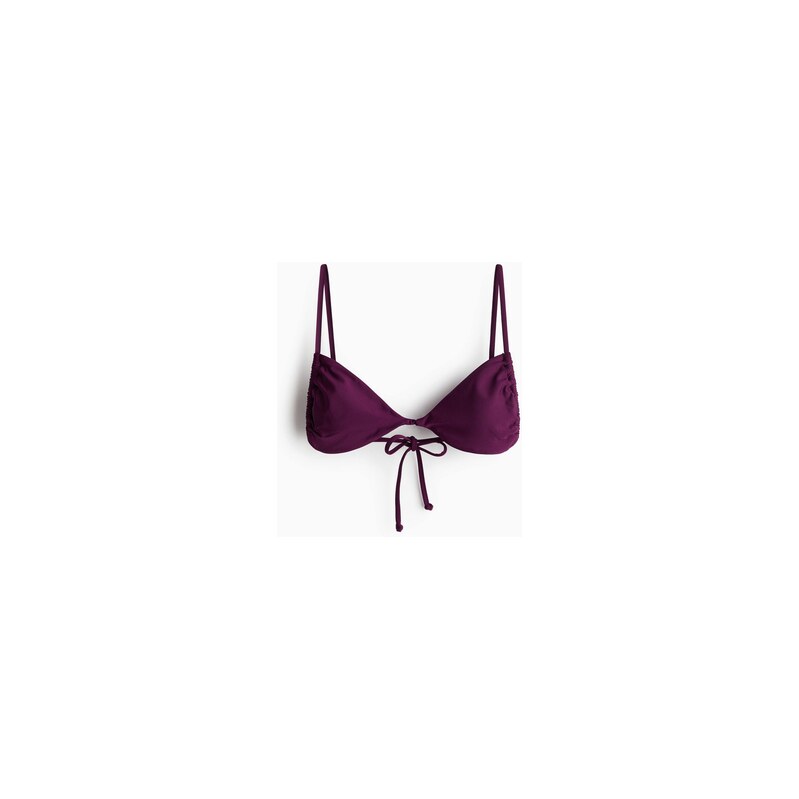 H&M - Vyztužená bikinová podprsenka - Tmavě Fialová