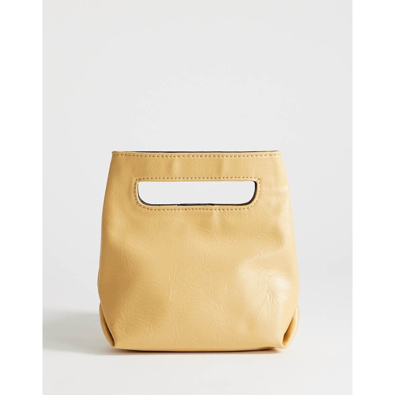Topshop Stella small grab bag in buttermilk-Yellow