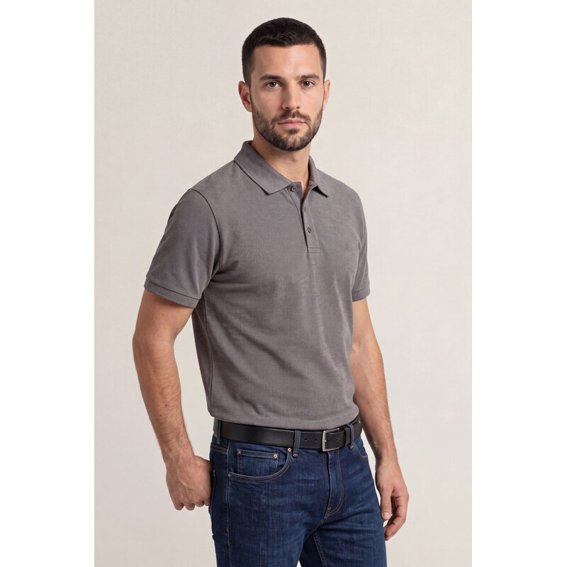 POLOKOŠILE GANT TWILL SS POLO BROWN MELANGE
