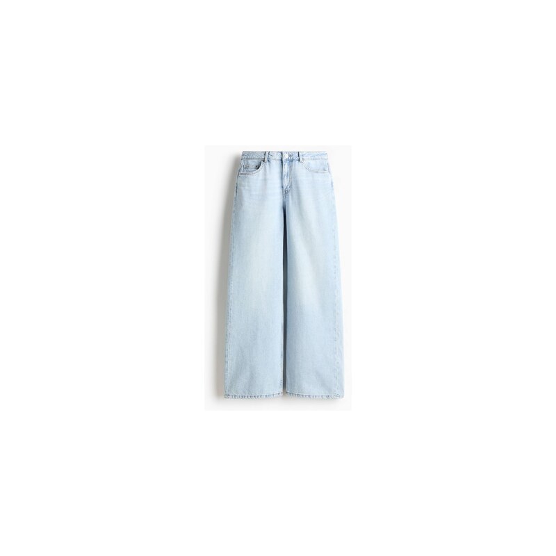 H&M - Baggy Regular Waist Jeans - Světlý Denim Blue