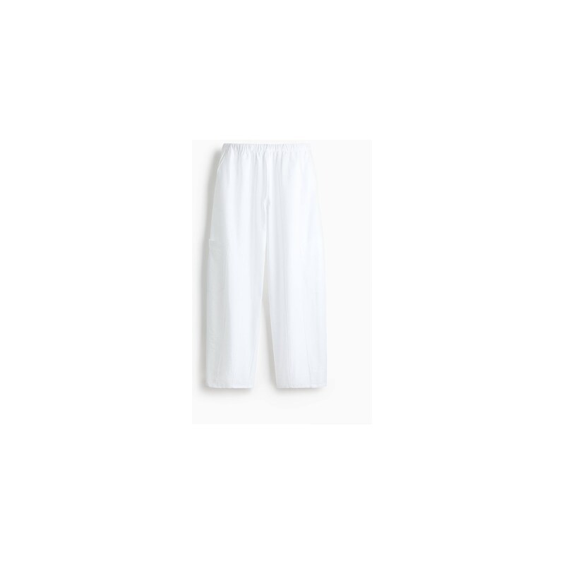 H&M - Kalhoty cargos balonovými nohavicemi - Slonovinová