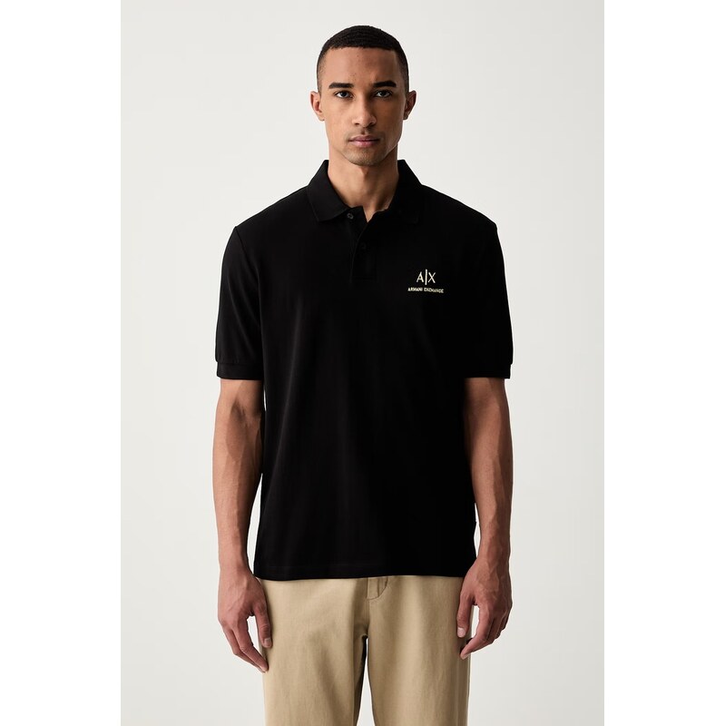 Armani Exchange polo pánské bavlněné