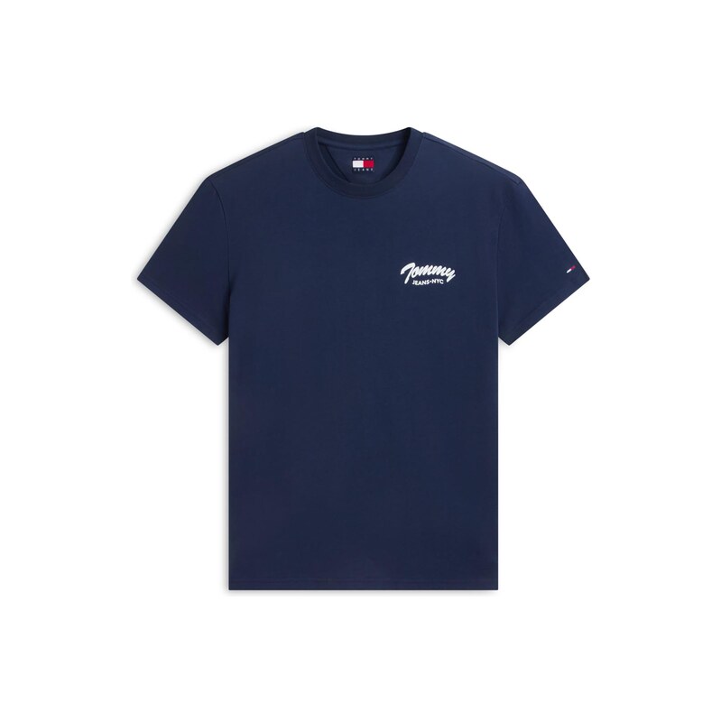 Tommy Jeans Tričko tmavě modrá / tmavě červená / bílá